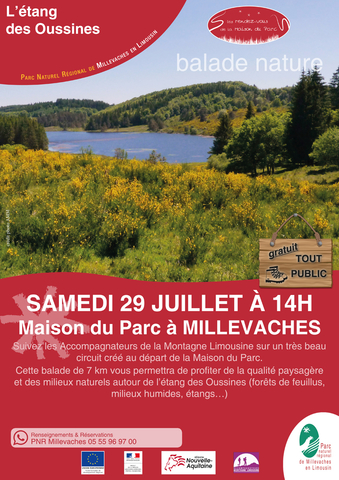 affiche RDV Maison du Parc étang oussines BAML